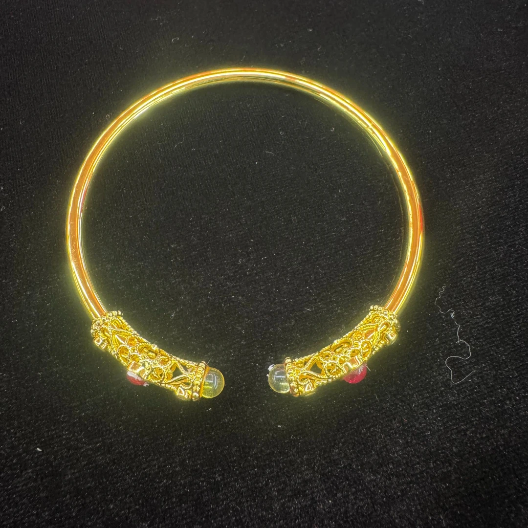 【万佳甄选】大圣之选如意箍棒蓝珀手镯合金镶嵌【YBA23】