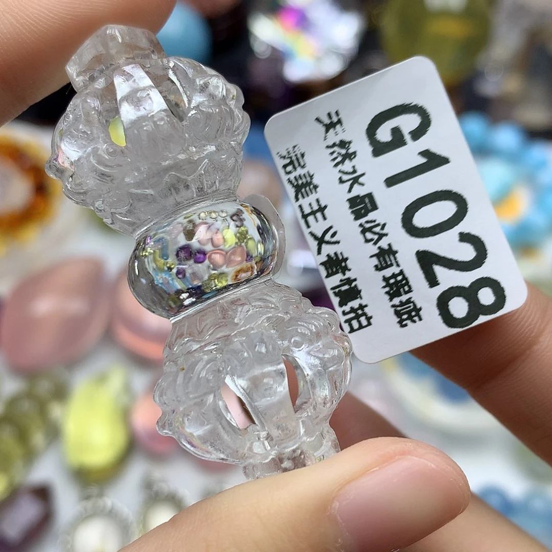 水晶珠宝半成品未镶嵌吊坠