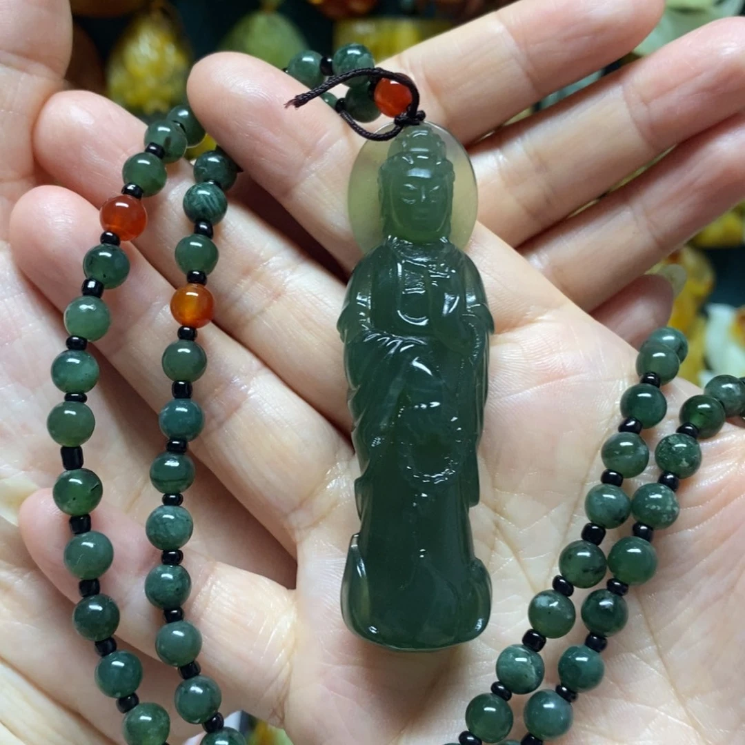 岫玉未镶嵌吊坠(赠链)悦**山