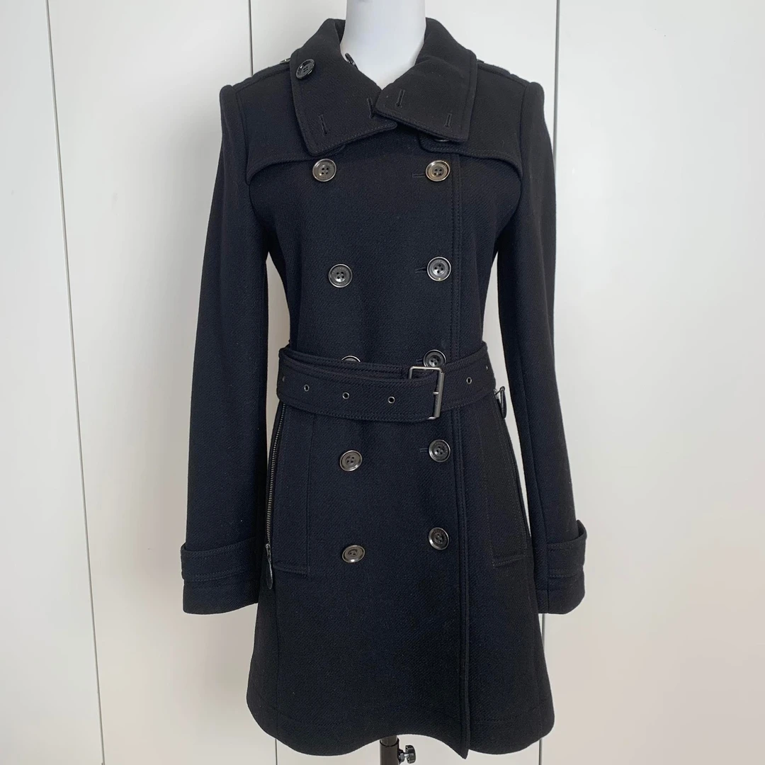 95新 BURBERRY/博柏利 Burberry 黑色大衣 /40码/95新/NBY8911