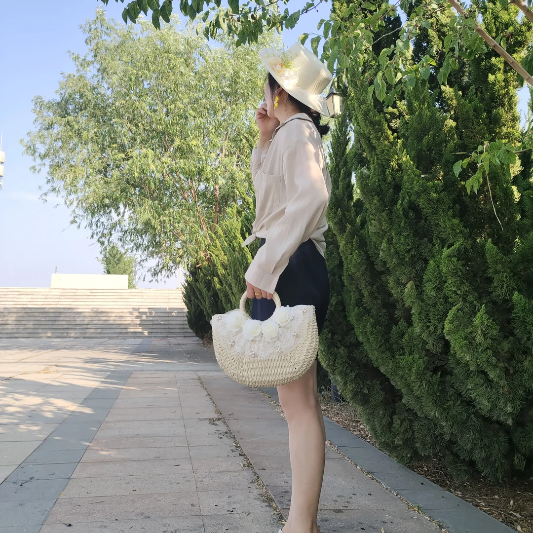 编织文艺风田园风通用手提包腋下时尚御姐风编织包