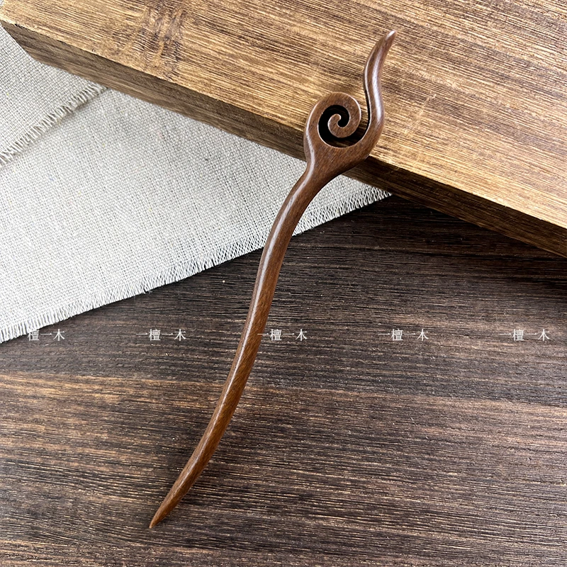大叶檀轮回丨发簪古风日常简约盘发挽发木簪百搭发饰国风配饰女