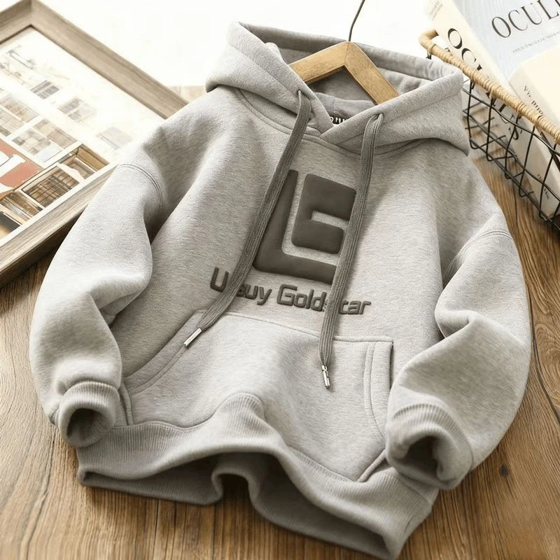 中大童男童儿童冬季2025新款秋冬装新款连帽休闲加绒冬款宽松卫衣