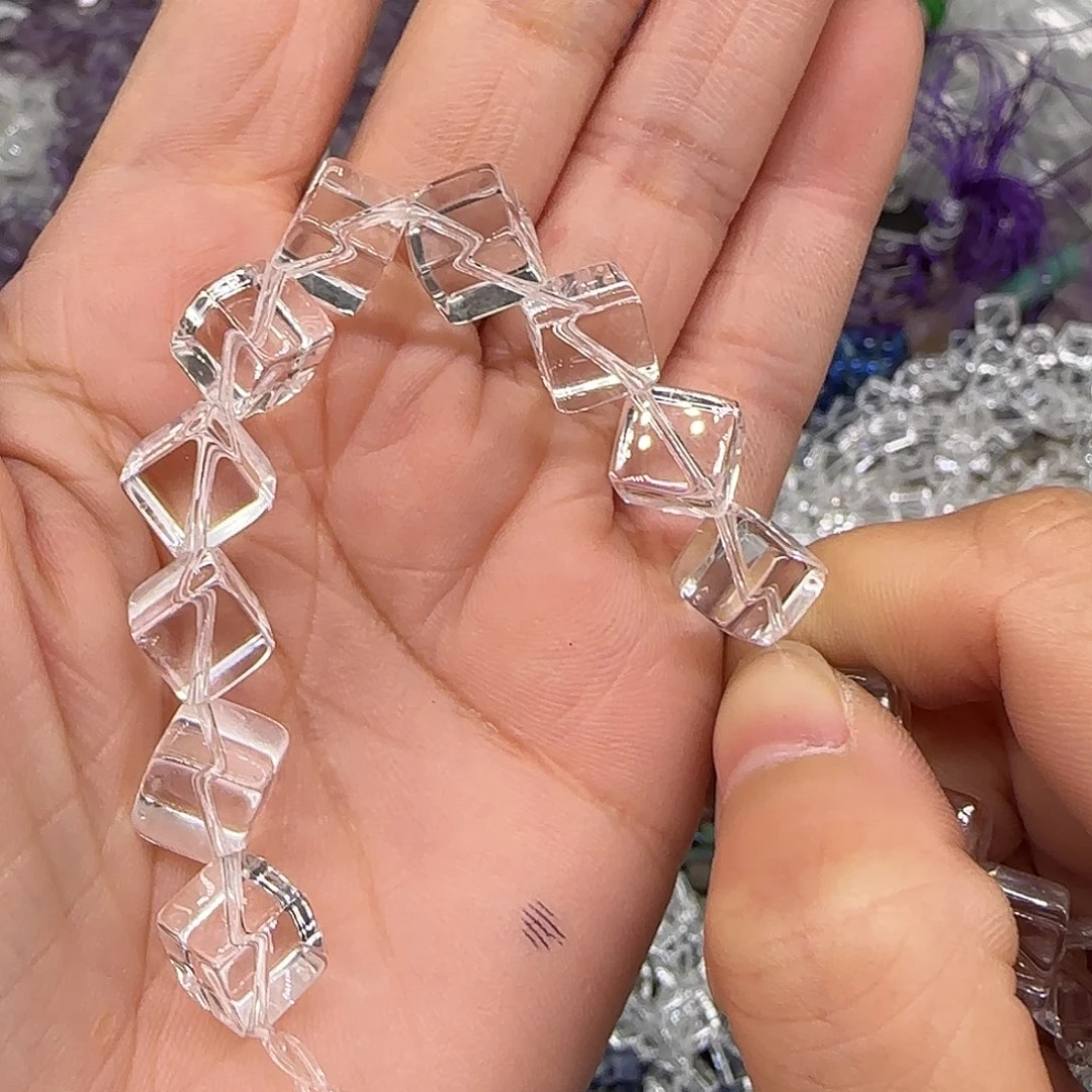 玛瑙/玉髓合金珠宝半成品白水晶10-12mm10颗