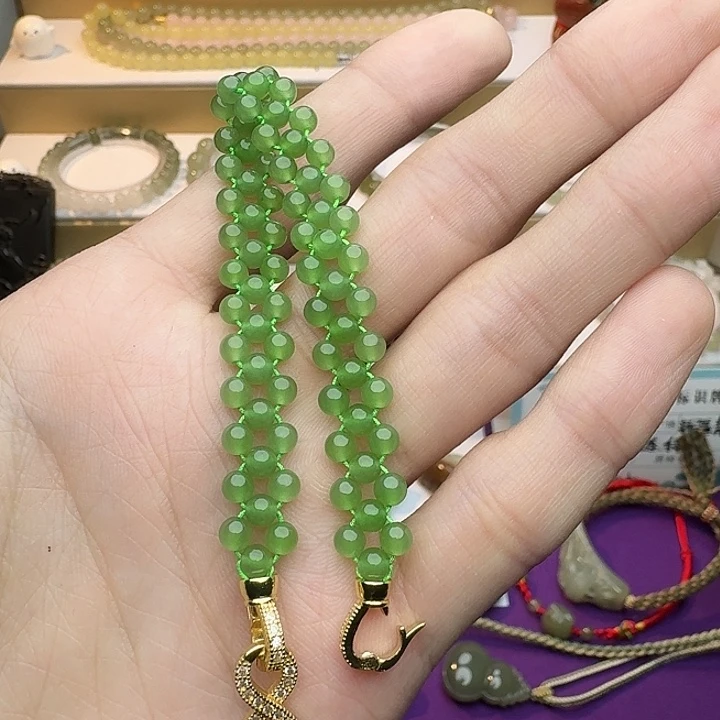 想****和田玉（碧玉）未镶嵌手机链