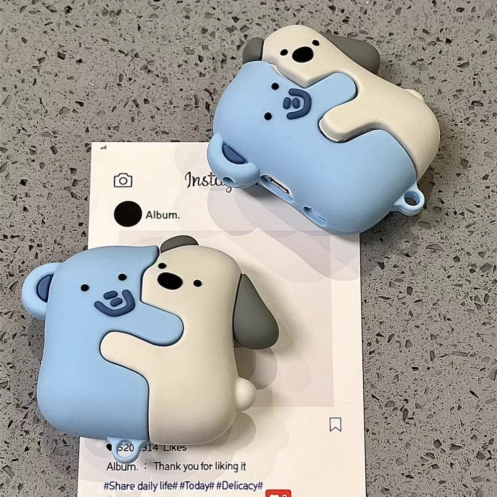 可贴贴拥抱狗狗大象AirPodsPro1/2苹果4代/3代无线蓝牙耳机套硅胶