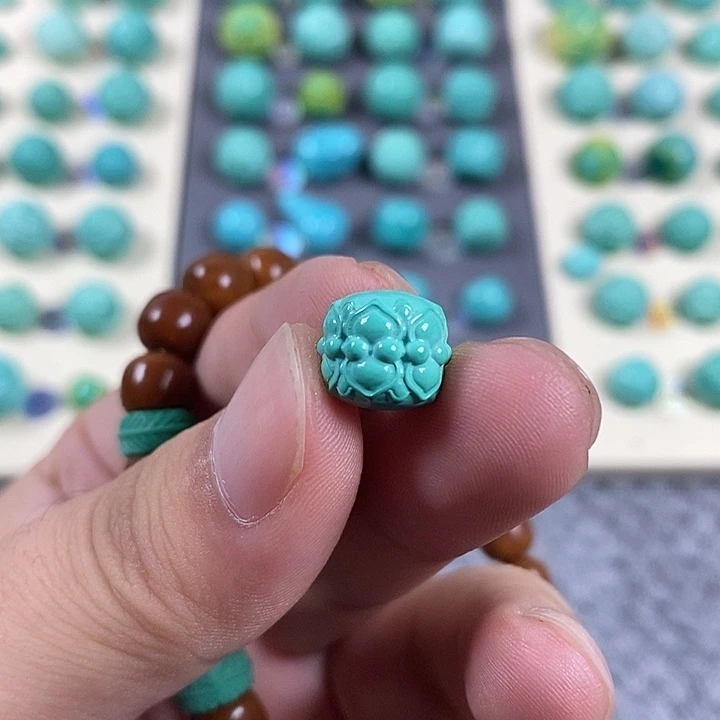 秦古矿口湖北矿散珠配饰尺寸11.3 并蒂莲