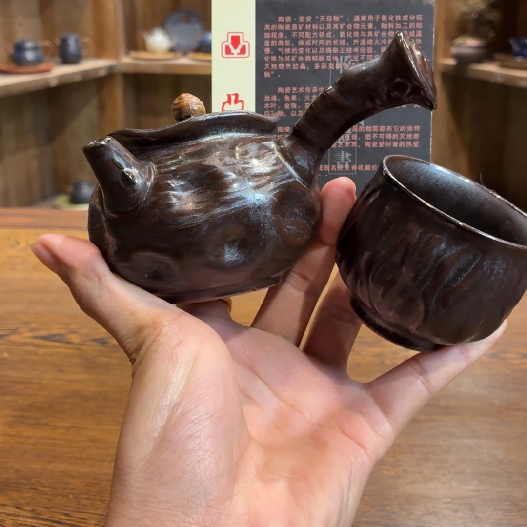 柴烧老岩泥茶器皿