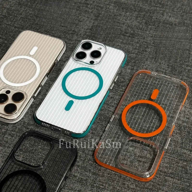 磁吸【夏日瓦楞】适用iPhone16promax手机壳15防滑14promax硬超薄13