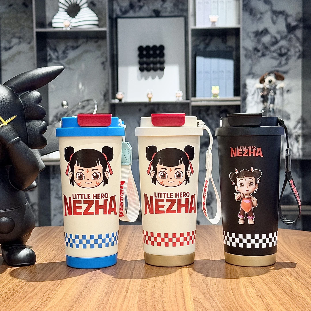 【省钱哥14号】官方正品授权哪吒双饮咖啡不锈钢喷陶层保温杯X009