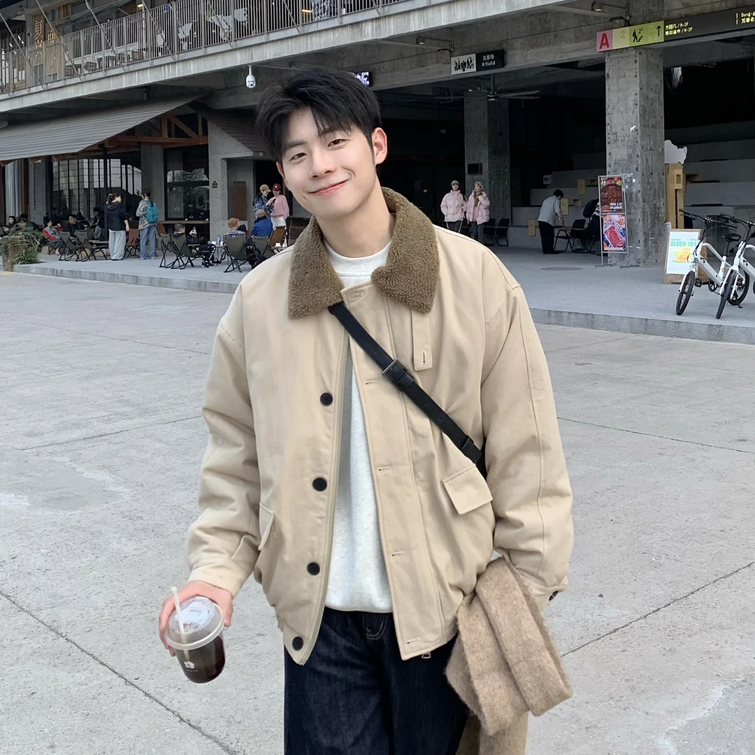 暗物质dark matter工装羊羔绒夹克冬装棉服男冬季厚外套2025新款