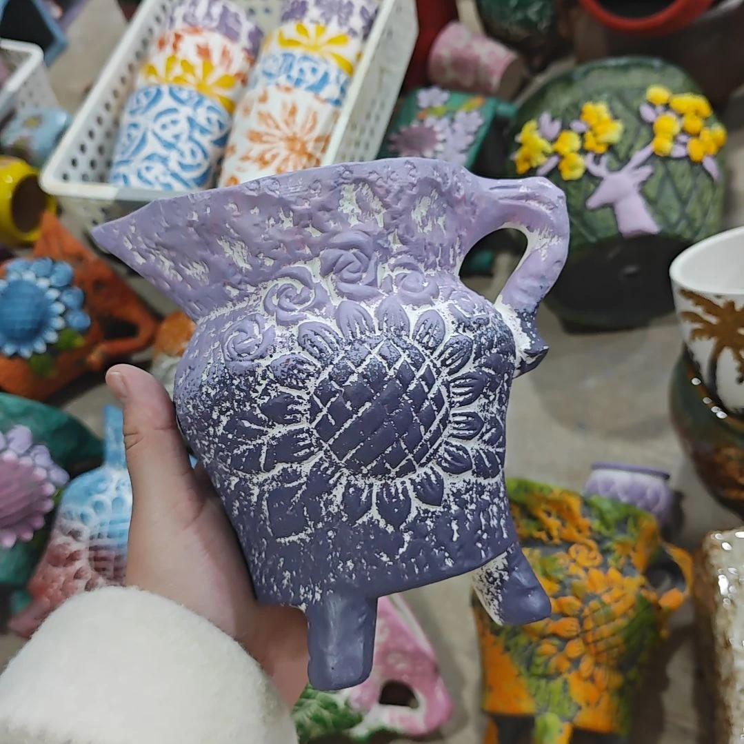 红陶吸水透气的白陶花盆凑满12发货