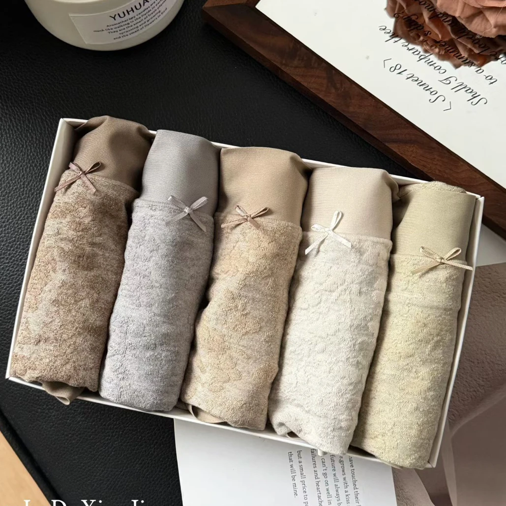 中高腰无痕国风提花透气亲肤蚕丝档包臀女士三角内裤90-140斤