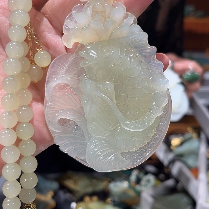 未镶嵌岫玉毛衣链