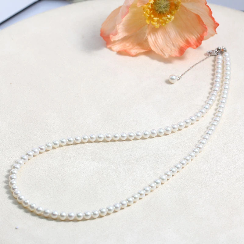 3.5mm近正圆天然淡水珍珠baby小米链秋冬叠带YYDS  （多样性发一）