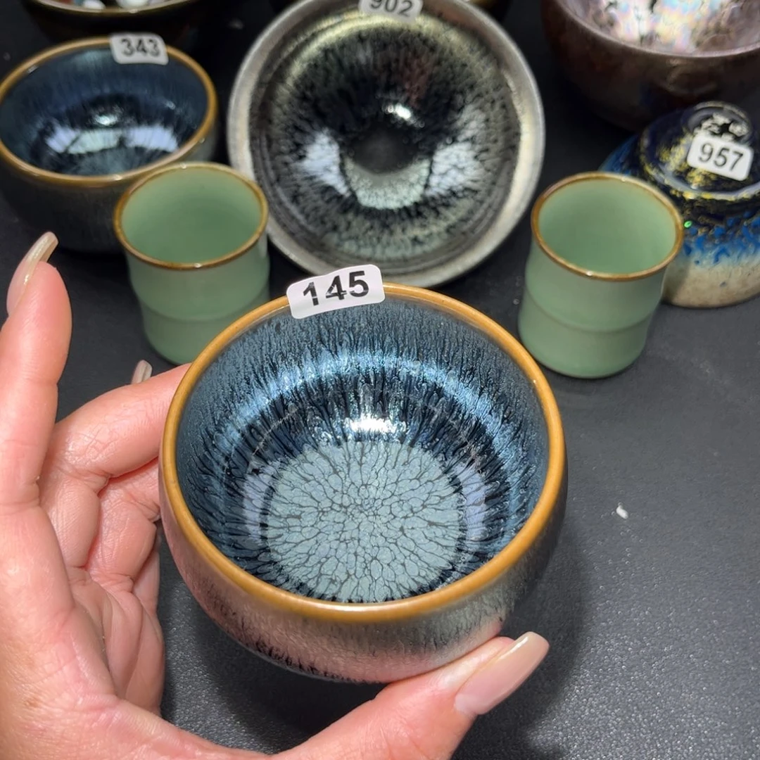 茶盏145 建盏单盏放大漏……