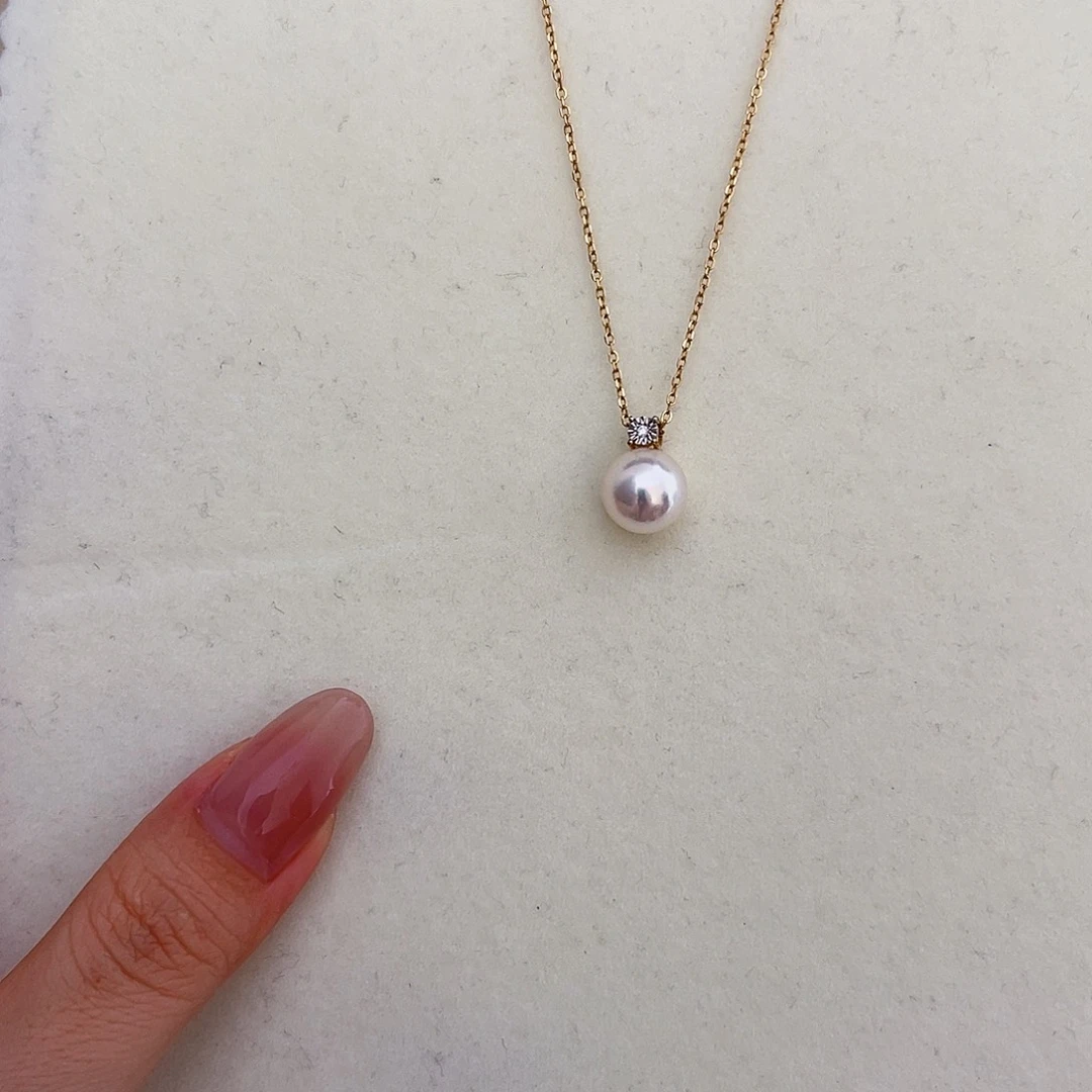 海水珍珠颈饰18K金镶嵌