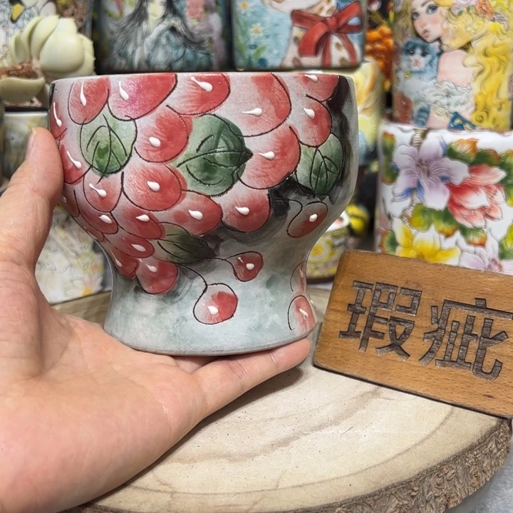 景德镇红陶精品手绘陶瓷