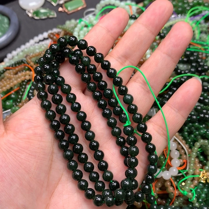 和田玉未镶嵌手链5