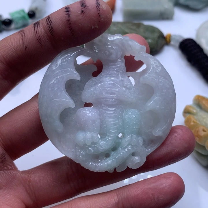 颈饰未镶嵌翡翠保真天然a货翡翠