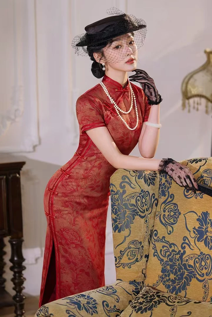 【佳人上新】2025中国风网红春夏高档显瘦气质修身复古旗袍A4