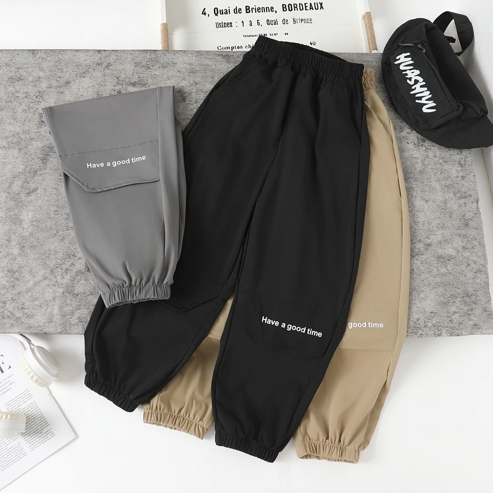 男童夏季薄款速干裤中大童休闲裤儿童夏季弹力百搭长裤