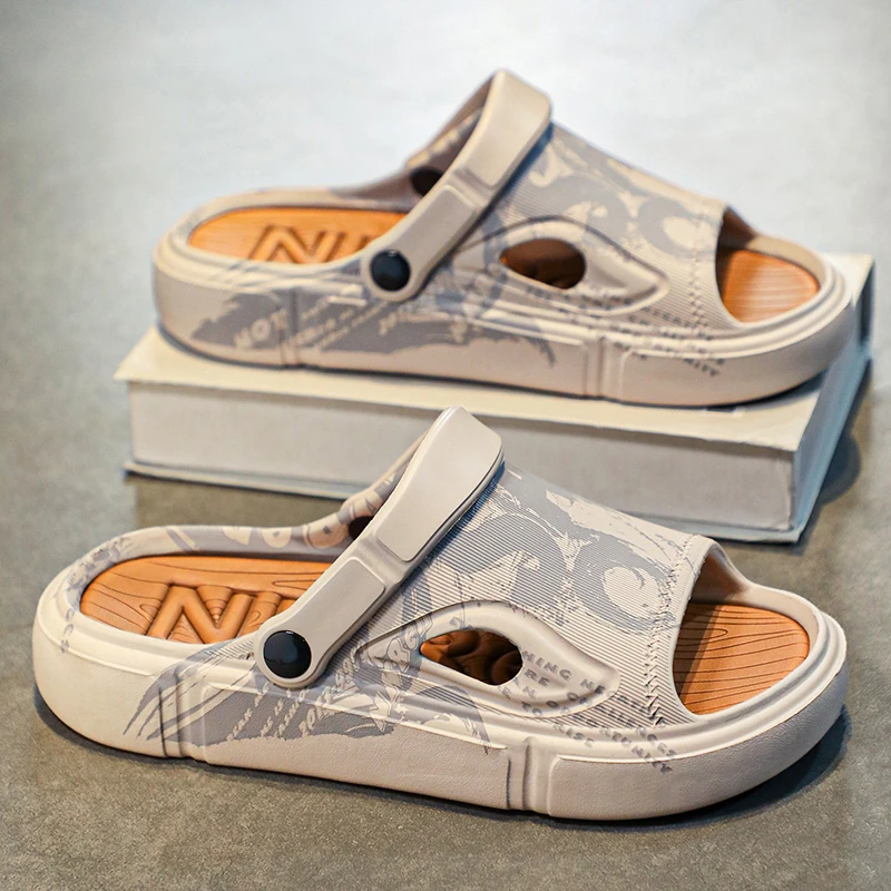 拖鞋男款夏季外穿软底踩屎感防滑沙滩凉拖运动开车两用大码46凉鞋