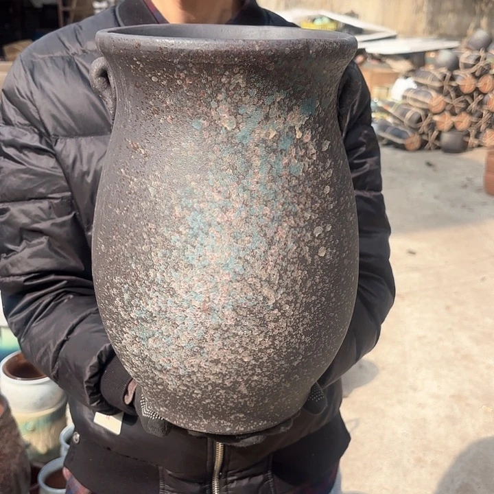 红陶泼墨口径22高度33