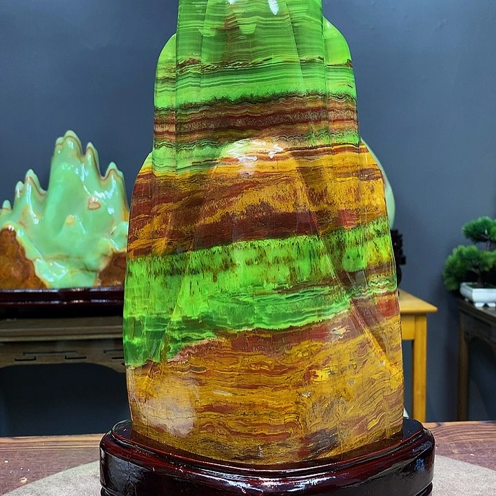 石材靠山摆件创意