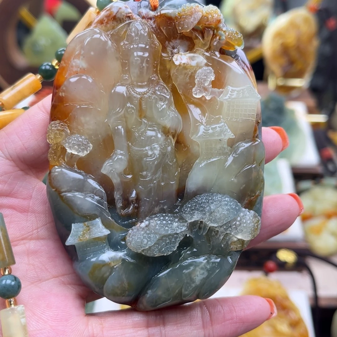 月***城未镶嵌岫玉挂件挂件