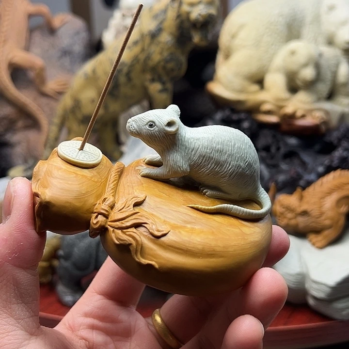 东北石松花石摆件