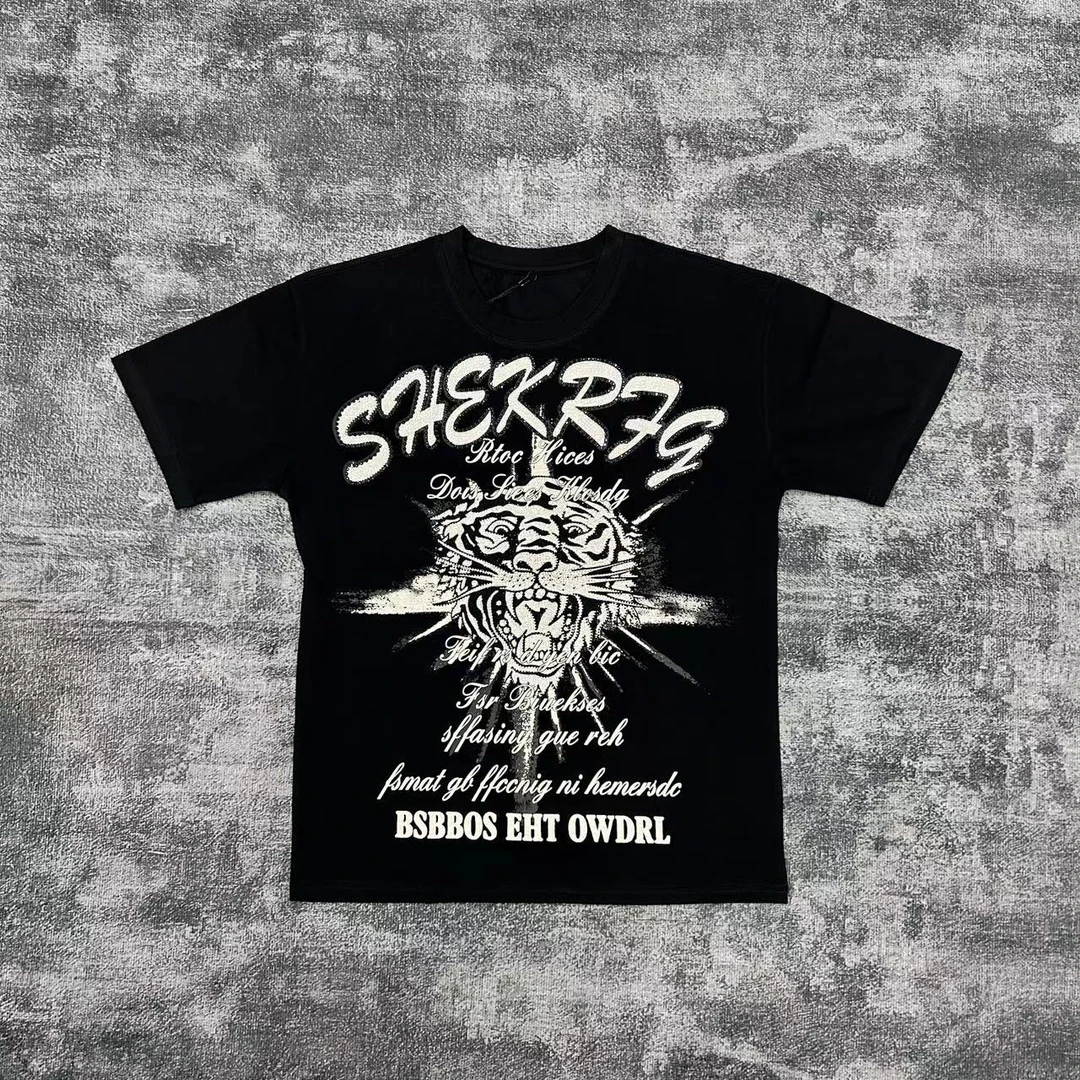 微阔老虎修身百搭潮牌时尚男士短袖11809