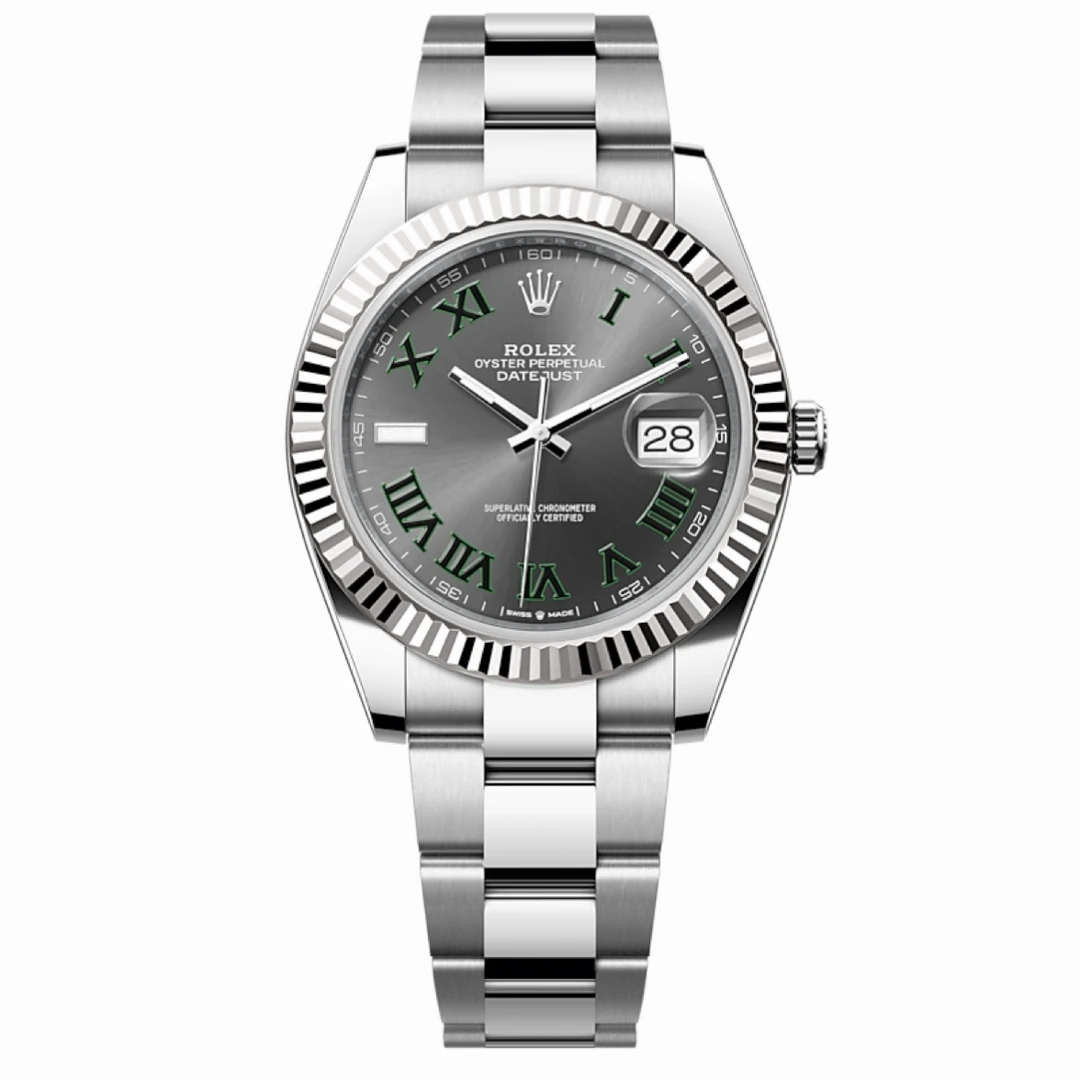 未使用 Rolex/劳力士 25年6月/日志型系列126334板带绿萝
