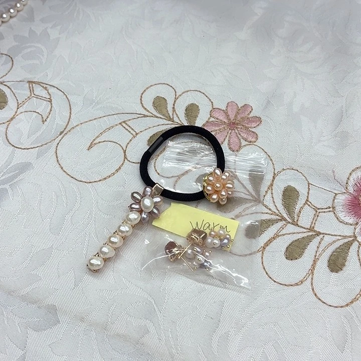 淡水珍珠胸饰银S925镶嵌