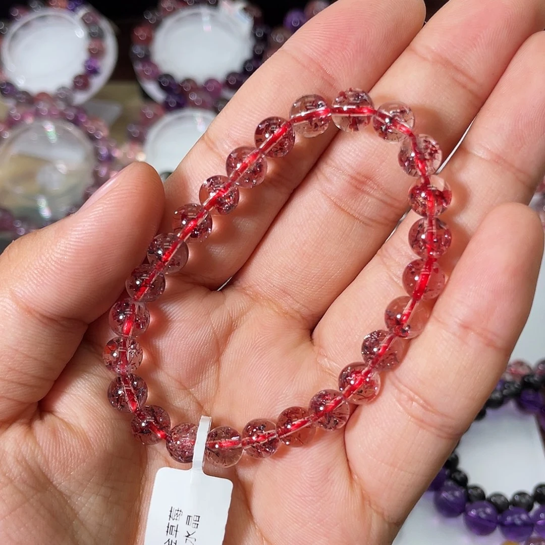 水晶手链未镶嵌金草莓 7m