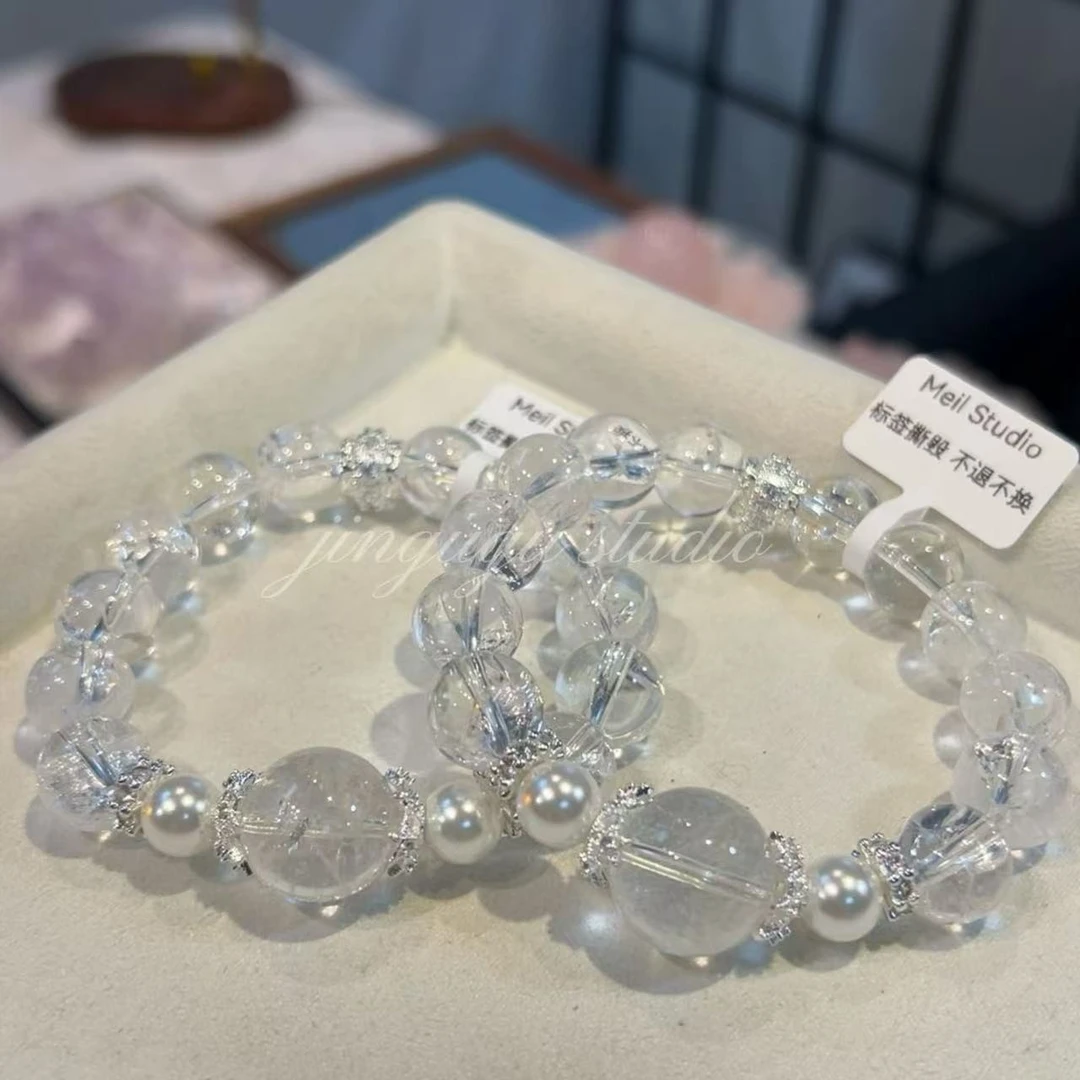 【金希希】4621  白阿赛 水晶手串多样性发其一