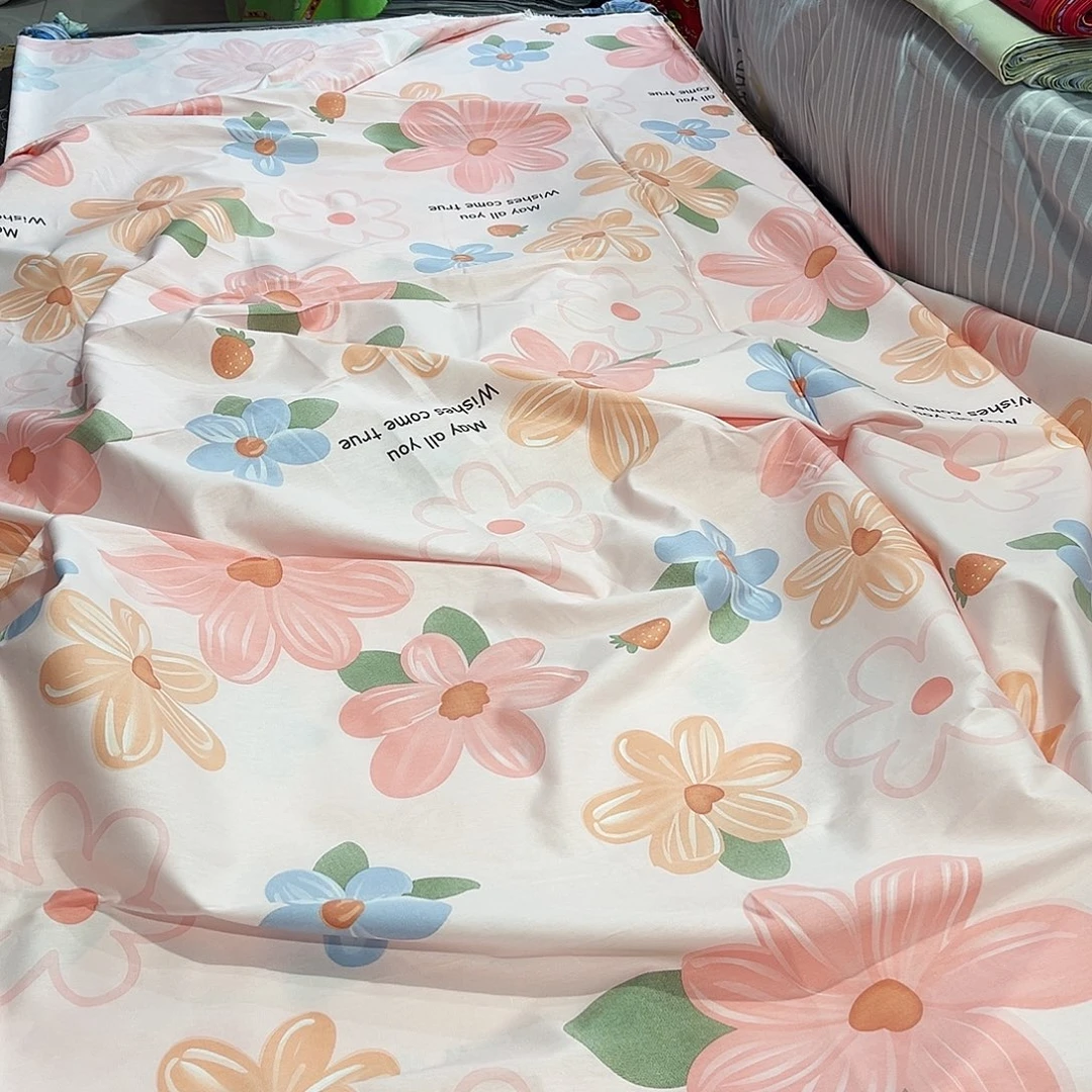 纯棉斜纹布250550粉8米不加工
