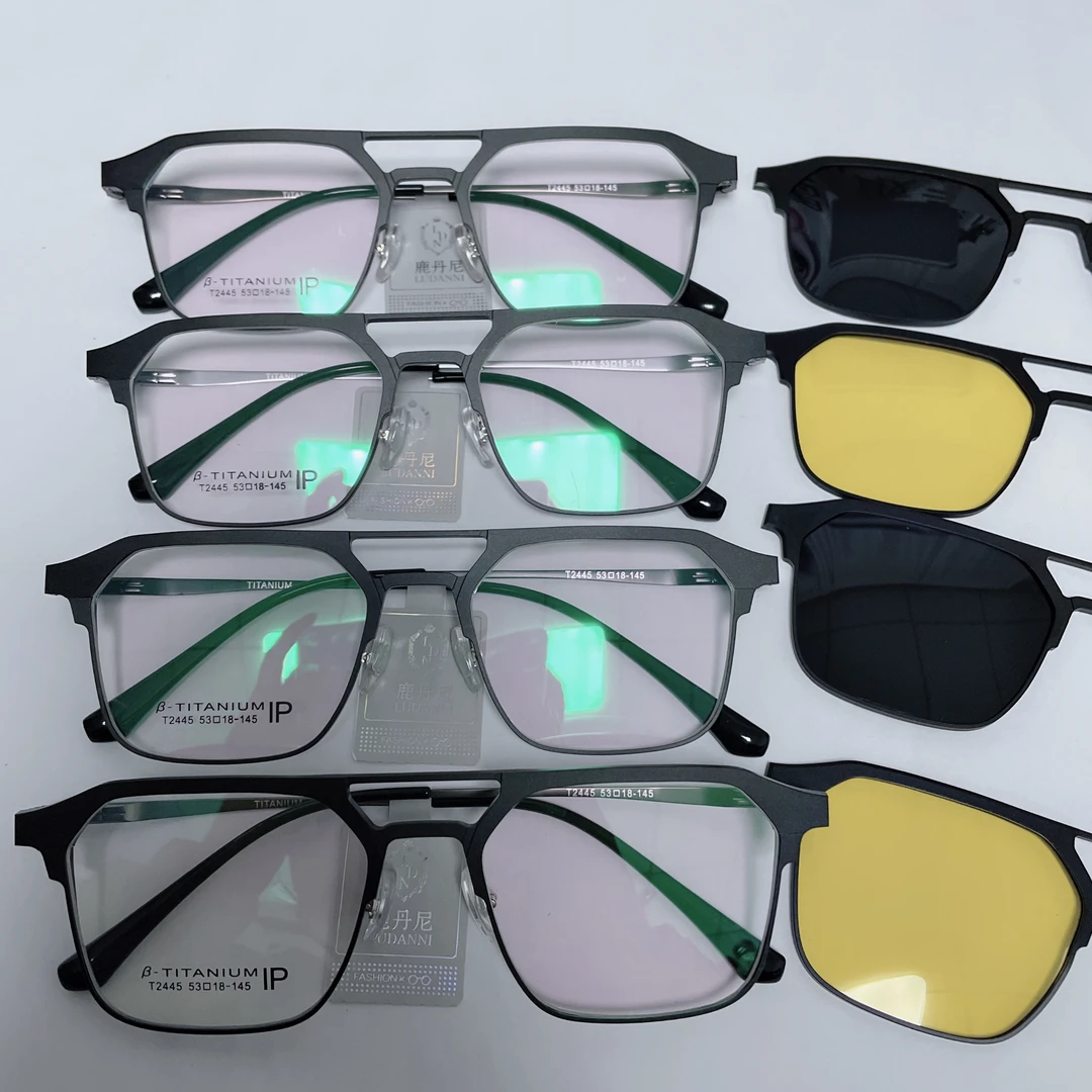 机遇货铝镁钛三件套偏光日夜两用眼镜套镜财神爷抖音玩具