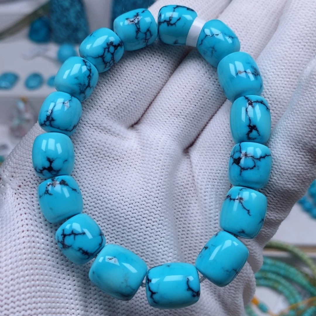 @***乐未镶嵌绿松石手链