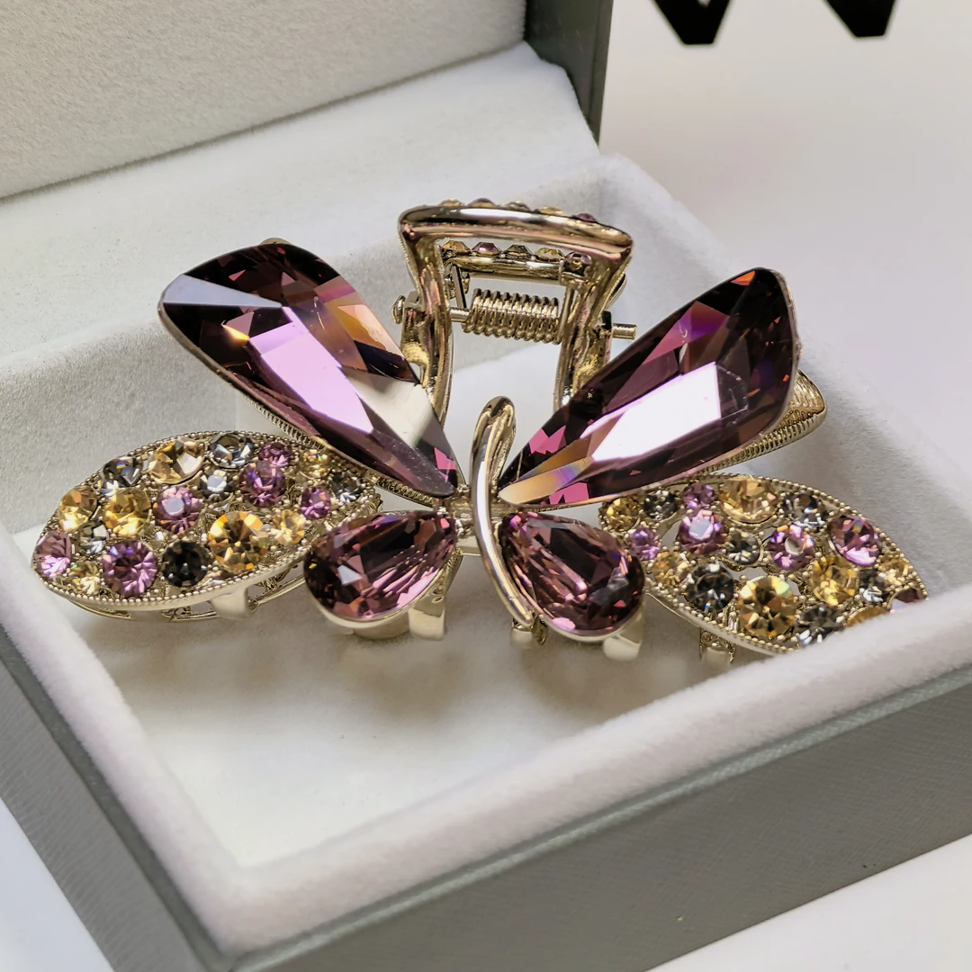 高档头饰发卡发饰2025边夹大抓夹流行抓夹上班族半扎发马尾发抓夹