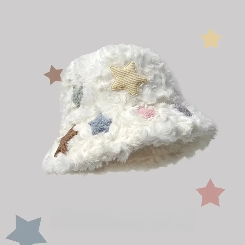 冬季女时尚保暖渔夫帽显脸小可爱百搭可爱盆帽韩版羊毛保暖渔夫帽