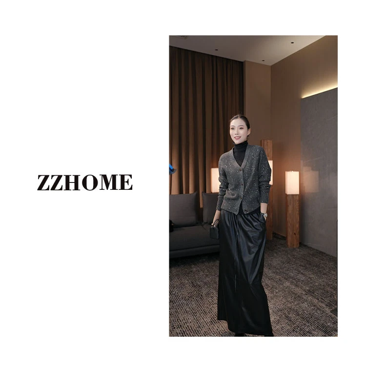 【ZOZO HOME】‘’梵星‘’高级感亮片软糯毛衣显瘦针织衫q170394p时尚