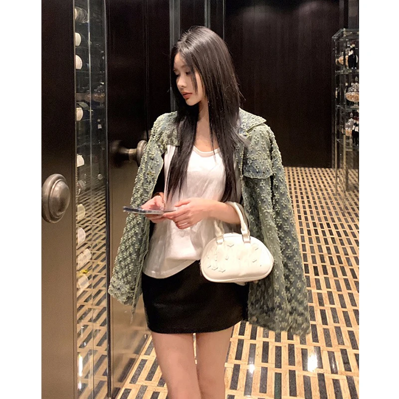 慵懒风vibe牛仔外套女春秋百搭设计感复古长袖牛仔夹克上衣ins潮
