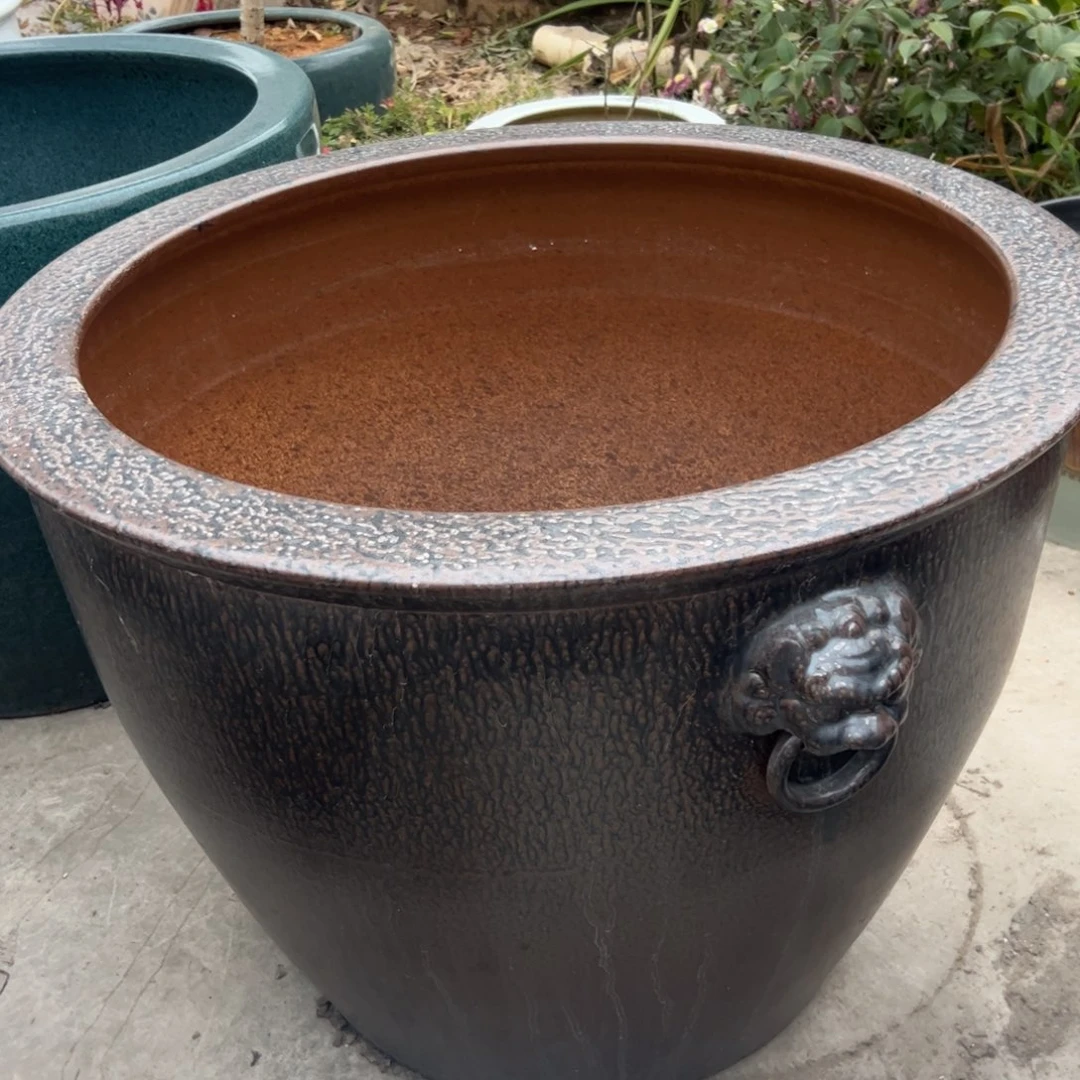 陶摆件直径53厘米不带狮子头➕五福临门陶一整套