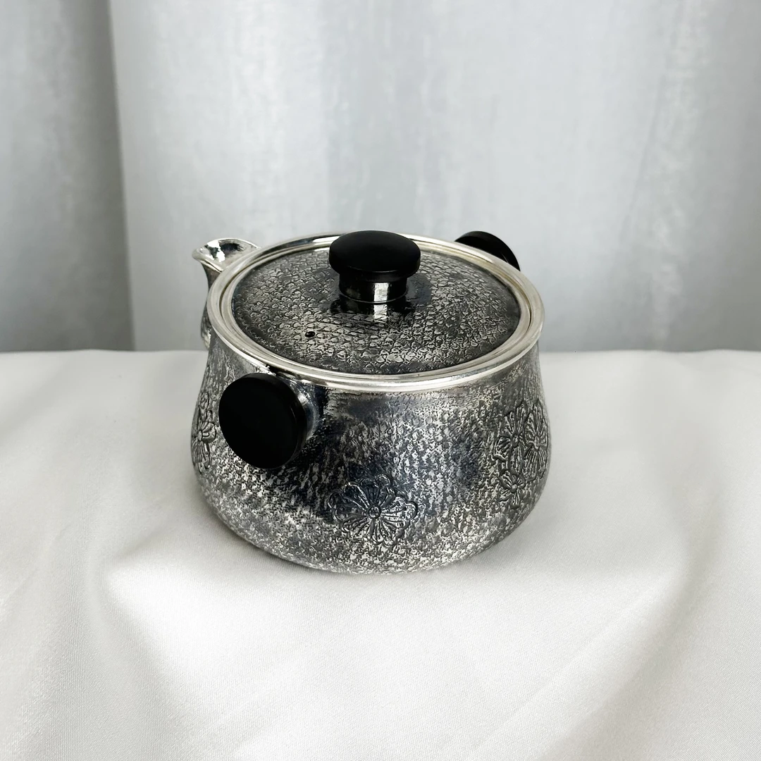 新品-手工锤纹蝴蝶手抓公道壶做旧款999