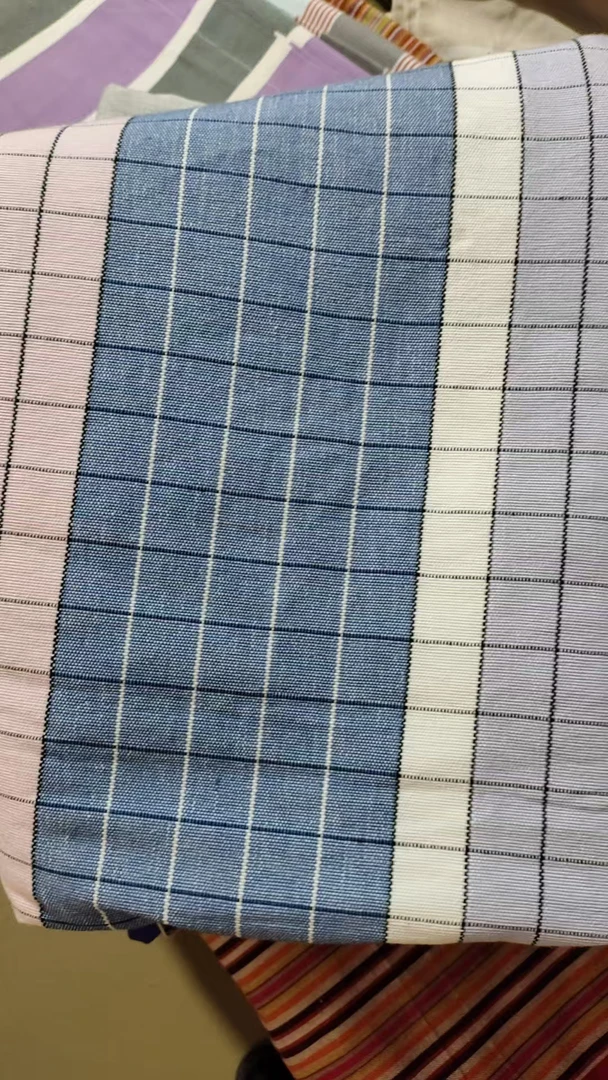 老粗布纯棉布头经典网格