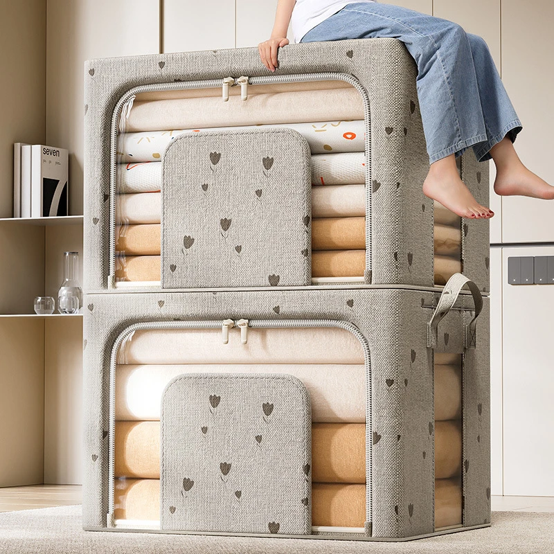 加厚涤棉U型窗羽绒服储物柜大容量家用衣柜衣服裤子收纳箱