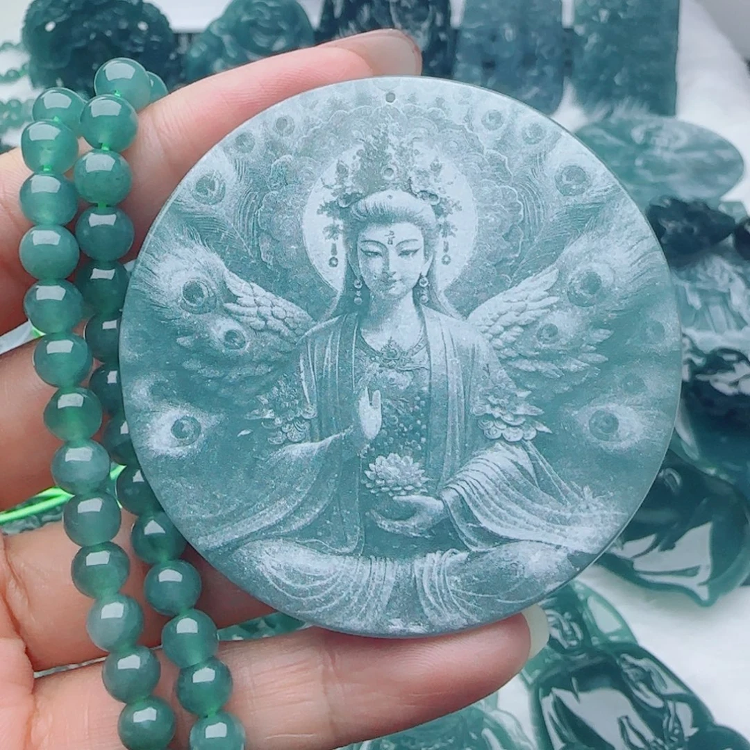 颈饰未镶嵌翡翠多样性发货天然的A货翡翠