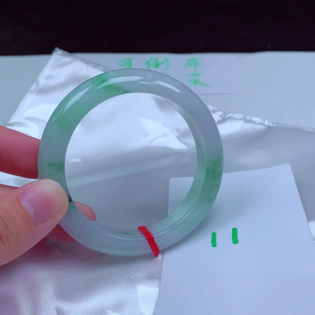 未镶嵌手镯翡翠缅甸天然A货翡翠手镯52.5