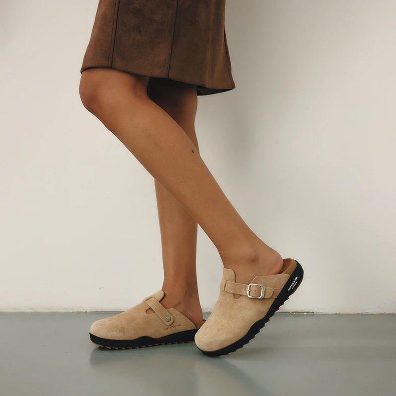 辛芷蕾同款ARTICLE NO.勃肯拖鞋包头半拖鞋软底牛皮舒适男女情侣